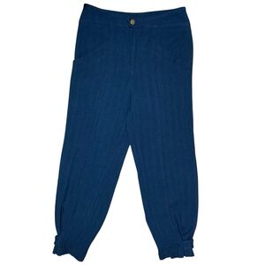 Maeve Magda Tapered Pants Anthropologie Navy Blue Ankle Size 0